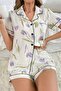 Floral Printed Shorts Pajama Set