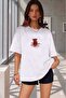 Women's White Tea Is the Main Character Printed Trend Loose Fit Tshirt