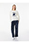 Comfortable Cut Penguin Printed Fleece Pajama Set - 2