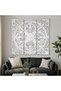 Wooden Wall Art wall decor panel – Large Hand Carved Floral Mandala Wall Decor Panels, Rustic Wooden Wall Hanging Home Decoration for Living Room decor & Bedroom 120x120 Square