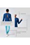 Women’s Modest Workout Set – Dark Blue & Light Blue | Full Coverage Long Sleeve Top & Leggings Co-ord, Breathable Stretch Activewear for Yoga, Pilates & Training – - 3