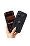 Apple iPhone 16 Compatible Case Zebana Camellia Leather Case Black - 3