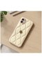 Apple iPhone 12 Compatible Case Floral Wavy Leather Case Beige - 4
