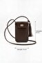 Faux Leather Phone Bag – Gold Lock, Long Strap Women's Shoulder & Crossbody Bag - 3
