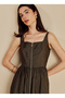Khaki Women's Square Standard Dress Bbss26Fdr004 - 4