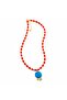 Luna Matte Red Glass Beads Syriac Stone Double Necklace Set Choker Long Necklace Boxed 50 cm - 3