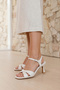 Cross-Strapped Heeled Wedding Dress Shoes - 8