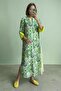 Chinese Ethnic Patterned Long Linen Shirt Dress (S-M(38-40) M-L(42-44) - 3