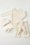 Honey Beetle Organic Cotton Newborn Mini Hospital Discharge Set-cream