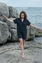 100% Cotton Woven Button Detailed Shirt Collar Muslin Shorts Jumpsuit - 2