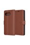 Case for Google Pixel 9a - Leather Folio - Brown