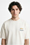 Men's Floral Embroidered Oversize T-Shirt Space Gray - 3
