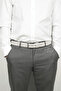 Genuine Suede Leather Men's Belt 3.5 cm Original Classic Fabric Trouser Belt - 3
