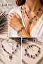 Amethyst Y2k Fairycore Natural Stone Necklace And Bracelet Set