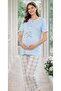 Maternity Pajama Set – Patterned Maternity Pajamas, Comfortable and Stylish Summer Wear 24-80 - 4