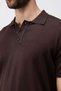 Brown Comfort Slim Polo Collar Men's Knitwear T-Shirt - 5