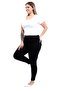 Women's Jeans Gathering Full Lycra Elastic Waist High Waist Large / Small Size - Black - 5