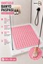 Main Shop Suction Cup Bath Mat - Non-Slip Shower Cabin Mat with Drain Holes - Massage Effect Pink Bathtub Mat 54X54 cm M-150 - 2