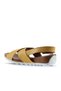 Yellow Leather Women's Flat Sandals 01Wj0800 - 5