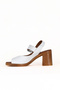 White Leather Women's Heeled Sandals 01We3701 - 3