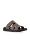 Brown Nubuck Men's Flat Slippers 11t23447 - 2
