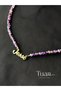 Special Design Agate Natural Stone Steel Name Necklace Balance, Peace, Positive Protection - 4