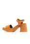 Orange Leather Women's Heeled Sandals 01Wy12204 - 3
