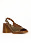 Bronze Leather Women's Heeled Sandals 01We3700 - 2