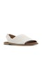 White Cracked Leather Women's Flat Sandals 01Wa5706 - 2