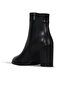 Black Leather Women's Heeled Boots 39Wb2857 - 4