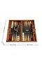 Black Mosaic Classic Large Backgammon Wood with Numerator - 4
