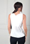 Women's Degaje Collar Sleeveless Crepe Satin Blouse Slim Fit - 4