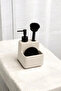 Liquid Soap Dispenser with Sponge Brush |   Kitchen Countertop Soap Holder and Sponge Organizer - 2