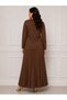Women's Middle-Aged and Above Large Size Stone Embroidered Mom Pleated Skirt Blouse Set 1445 - 5