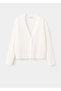 Knitted patterned knitwear cardigan - 3