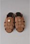 Seç 4200 genuine leather women's slipper (heel height: 2cm) sigaro - 5