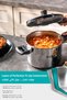 Argent Classic 8L Triply Stainless Steel Pressure Cooker Pan Outer Lid Induction Gas - 3