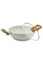 24cm 2L Cast Aluminum Stir-Fry Pan Lid Trivet Marble Non-Stick Induction Gas