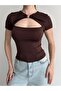 Women's Crop Blouse with Buckle Detail - 6