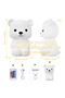 Cartoon Bear Night Light, Nursing Light, Touch Control, Desk and Night Lamp, Night Light, 5V-USB - 4