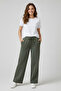 Women's Two Thread Comfortable Fit High Waist Wide Leg Pants Spr26Eak988