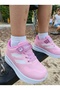 Unisex Pink White Lace-Up Single Velcro Baby Kids Sports Shoes Sneakers School Shoes