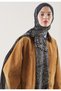 Dot Elegance Pattern Hemp Shawl Black - 3