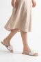 7043 Floral Detail Slippers White