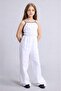 100% Linen Strappy White Jumpsuit for Girls H3769A826Hs - 4