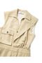Faux Leather Belt Overalls - 4