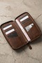 Brown Zippered Genuine Leather Men's Wallet with Card and Coin Compartment 7258 - 2