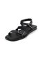 Marielle Black Color Double Buckle Women's Sandals - 6