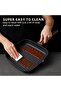9.5 Inch Nonstick Grill Pan for Indoor Cooking, Griddle for Stove Tops with Pour Spouts - 4