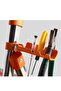 3-Step Folding Step Ladder, Telescopic Metal Stool with Wide Pedals & Anti-Slip Feet - 4